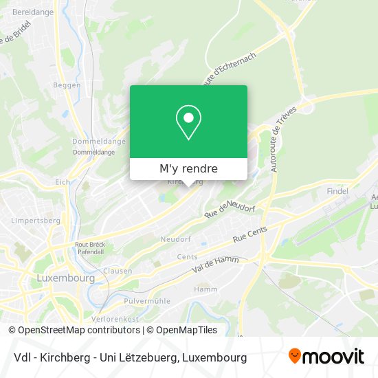 Vdl - Kirchberg - Uni Lëtzebuerg plan