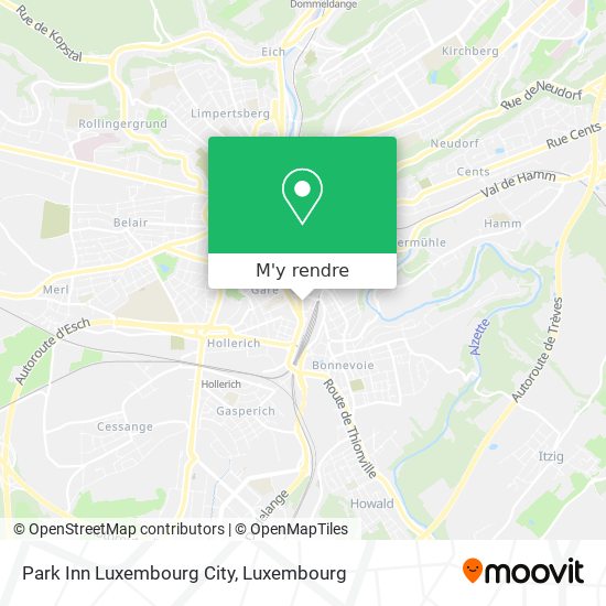 Park Inn Luxembourg City plan