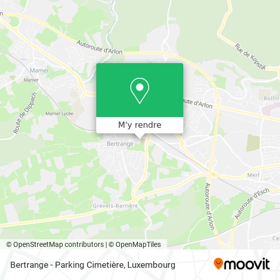 Bertrange - Parking Cimetière plan