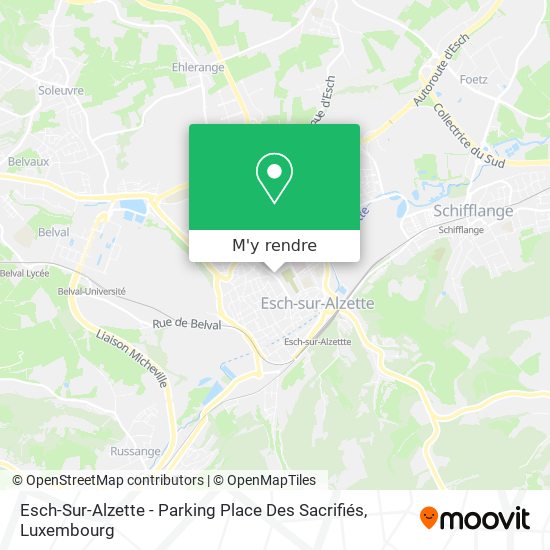 Esch-Sur-Alzette - Parking Place Des Sacrifiés plan