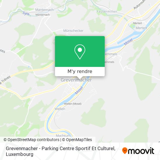 Grevenmacher - Parking Centre Sportif Et Culturel plan