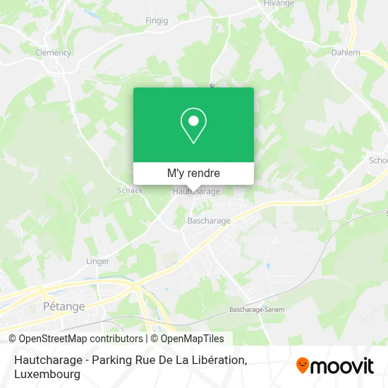 Hautcharage - Parking Rue De La Libération plan