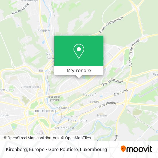 Kirchberg, Europe - Gare Routière plan