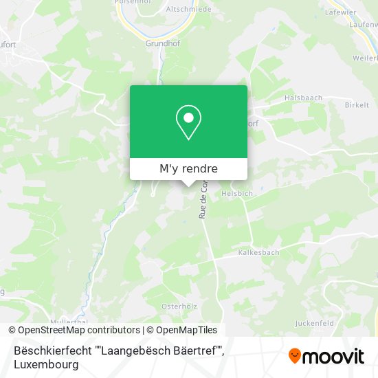 Bëschkierfecht ""Laangebësch Bäertref"" plan
