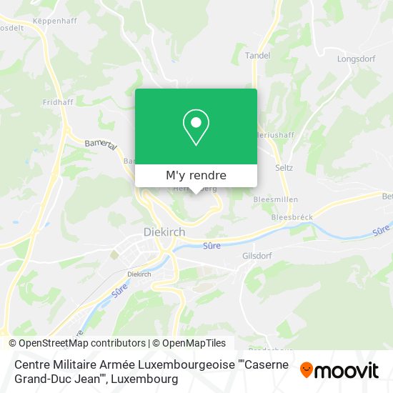 Centre Militaire Armée Luxembourgeoise ""Caserne Grand-Duc Jean"" plan