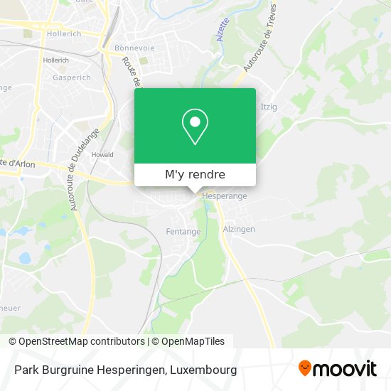 Park Burgruine Hesperingen plan