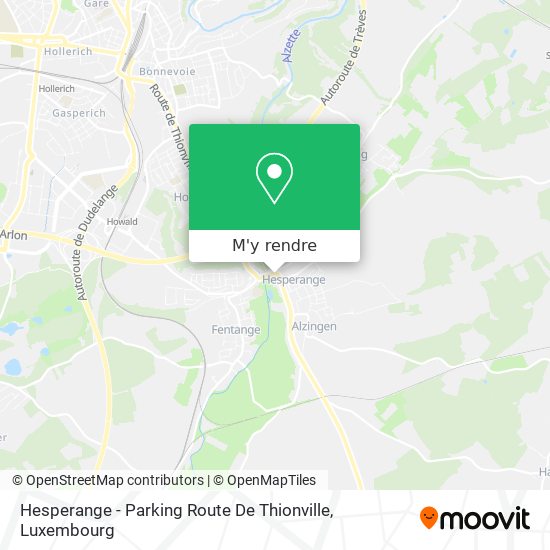 Hesperange - Parking Route De Thionville plan