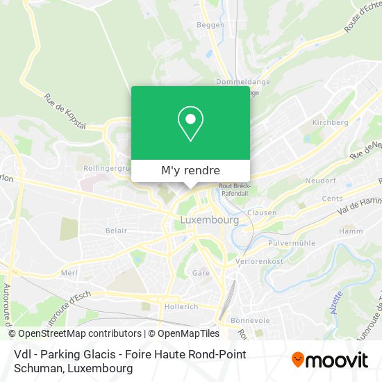 Vdl - Parking Glacis - Foire Haute Rond-Point Schuman plan