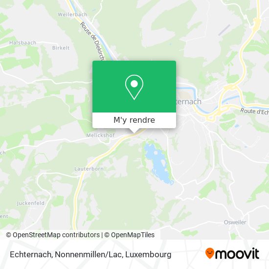 Echternach, Nonnenmillen/Lac plan