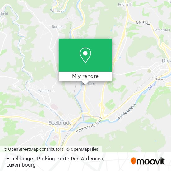 Erpeldange - Parking Porte Des Ardennes plan