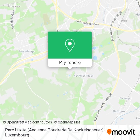 Parc Luxite (Ancienne Poudrerie De Kockelscheuer) plan