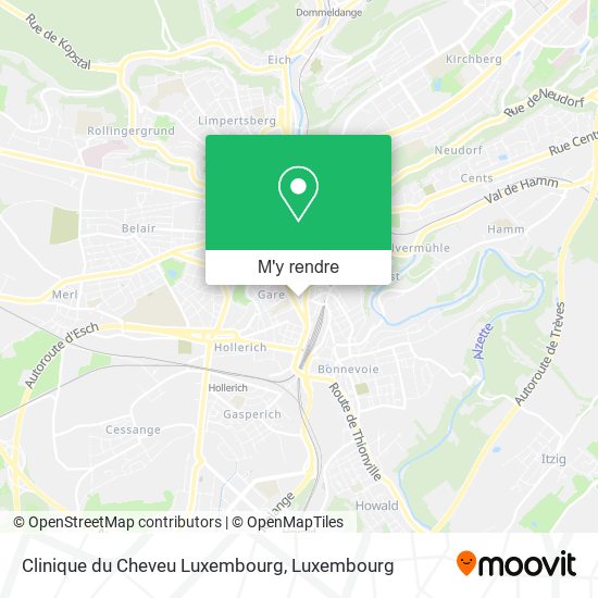 Clinique du Cheveu Luxembourg plan