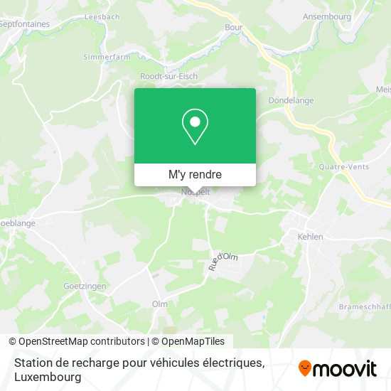 Station de recharge pour véhicules électriques plan