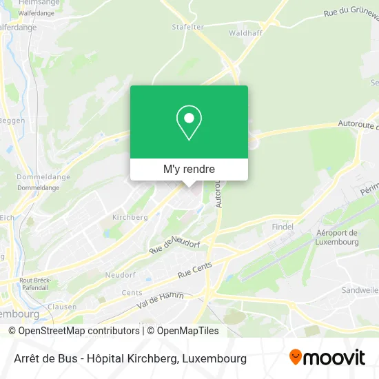 Arrêt de Bus - Hôpital Kirchberg plan
