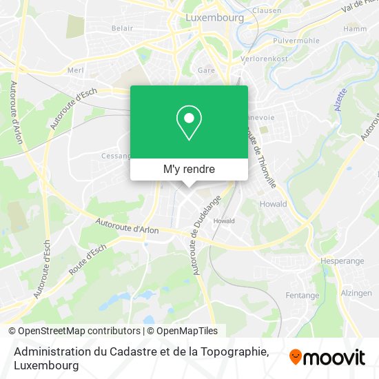 Administration du Cadastre et de la Topographie plan
