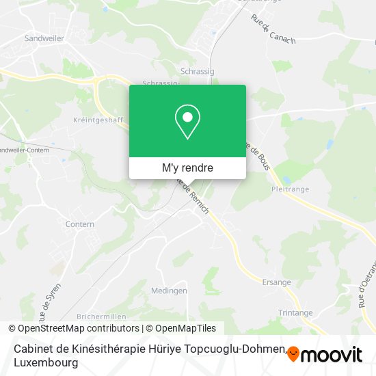 Cabinet de Kinésithérapie Hüriye Topcuoglu-Dohmen plan