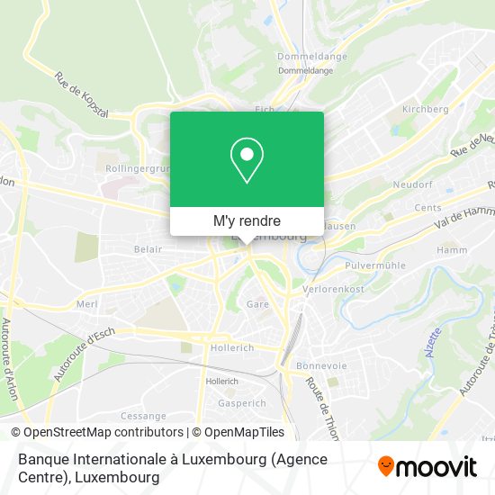 Banque Internationale à Luxembourg (Agence Centre) plan