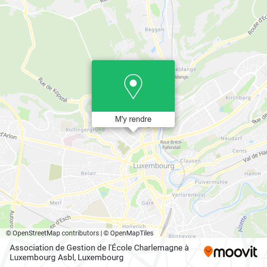 Association de Gestion de l'École Charlemagne à Luxembourg Asbl plan