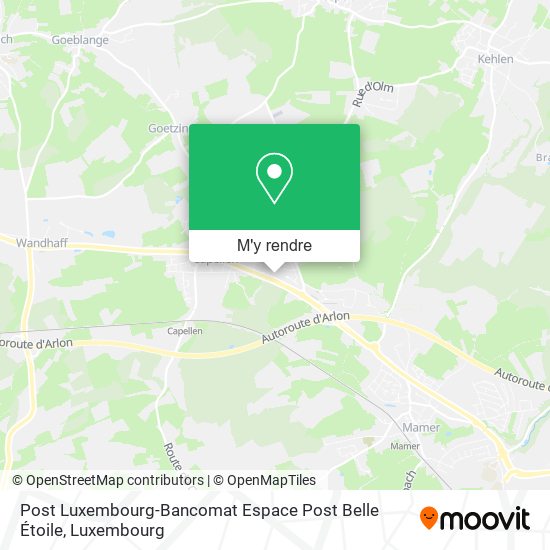 Post Luxembourg-Bancomat Espace Post Belle Étoile plan