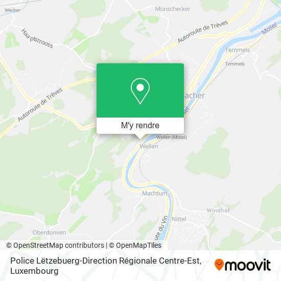Police Lëtzebuerg-Direction Régionale Centre-Est plan