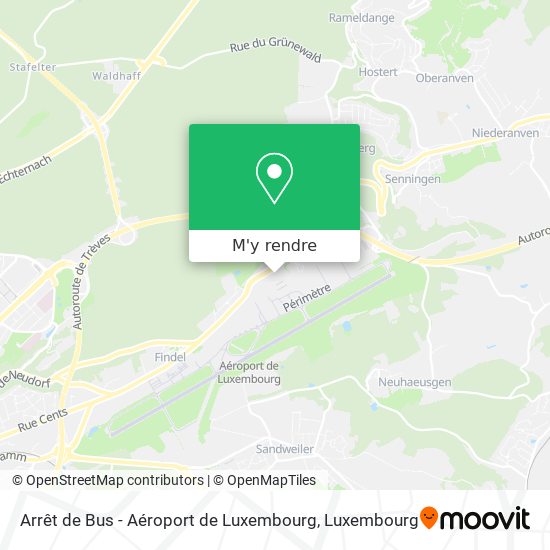 Arrêt de Bus - Aéroport de Luxembourg plan