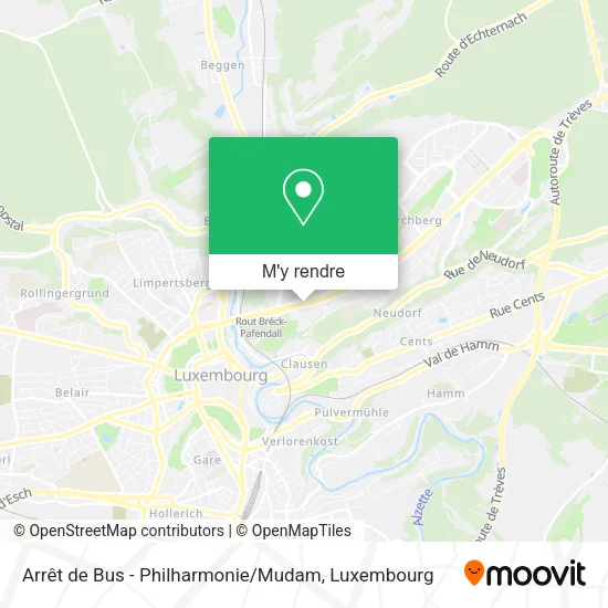Arrêt de Bus - Philharmonie / Mudam plan
