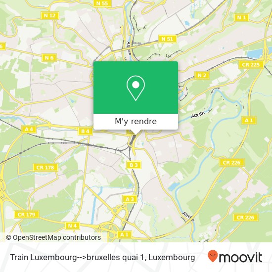 Train Luxembourg-->bruxelles quai 1 plan