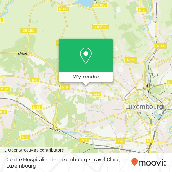 Centre Hospitalier de Luxembourg - Travel Clinic plan
