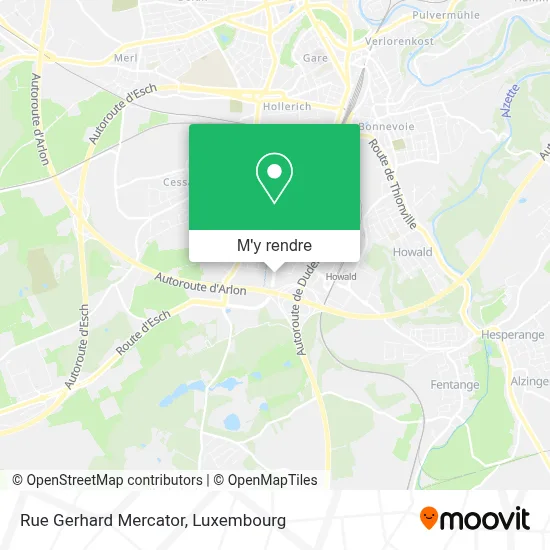 Rue Gerhard Mercator plan