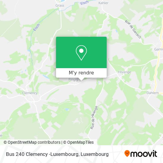 Bus 240 Clemency -Luxembourg plan
