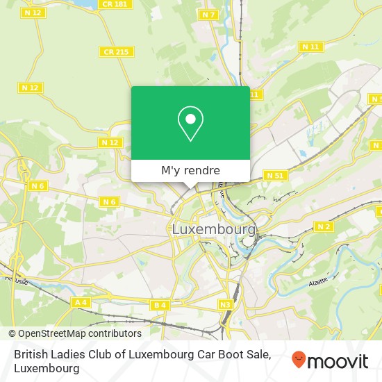 British Ladies Club of Luxembourg Car Boot Sale plan
