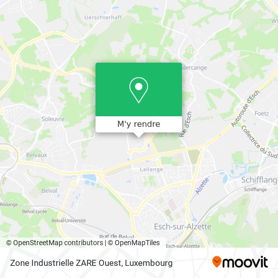 Zone Industrielle ZARE Ouest plan