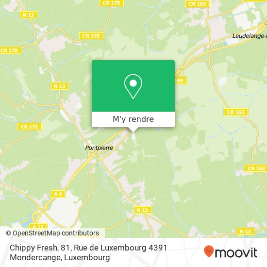 Chippy Fresh, 81, Rue de Luxembourg 4391 Mondercange plan