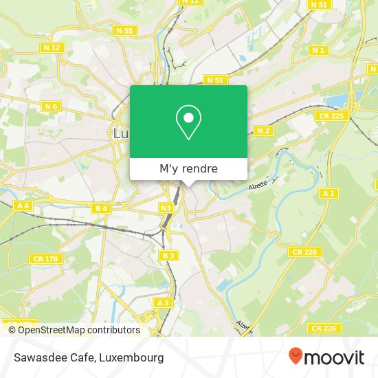 Sawasdee Cafe, 20, Rue du Verger 2665 Luxembourg plan