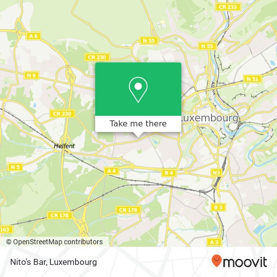 Nito's Bar, Place de France 1538 Luxembourg plan