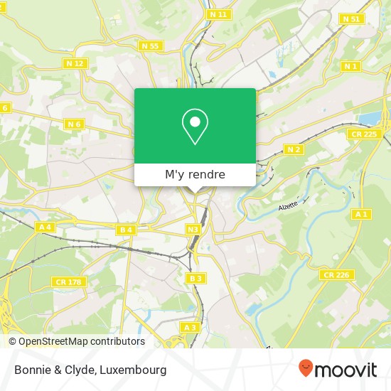 Bonnie & Clyde, 4, Avenue de la Gare 1611 Luxembourg plan