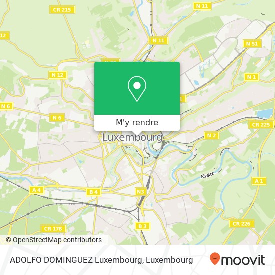 ADOLFO DOMINGUEZ Luxembourg, 36, Rue du Curé 1368 Luxembourg plan