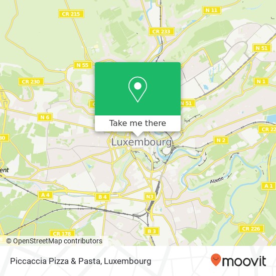 Piccaccia Pizza & Pasta, 60, Grand-Rue 1660 Luxembourg plan