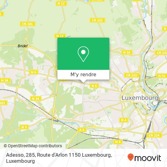 Adesso, 285, Route d'Arlon 1150 Luxembourg plan