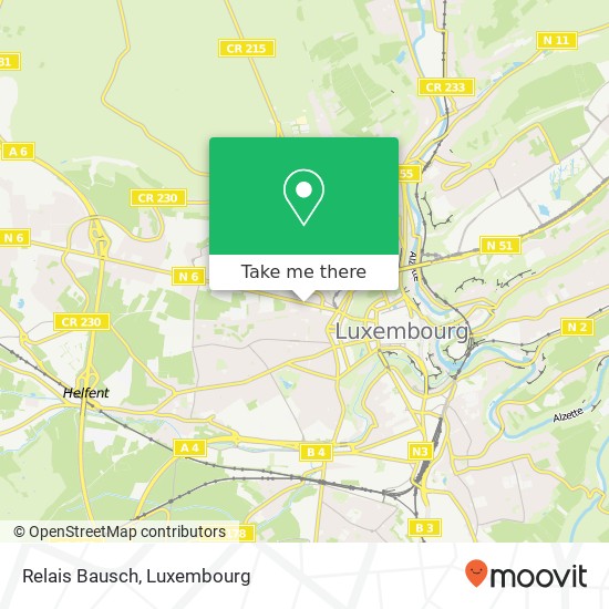 Relais Bausch, 59, Route d'Arlon 1140 Luxembourg plan