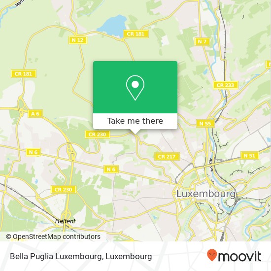 Bella Puglia Luxembourg, Avenue de la Faïencerie 1511 Luxembourg plan