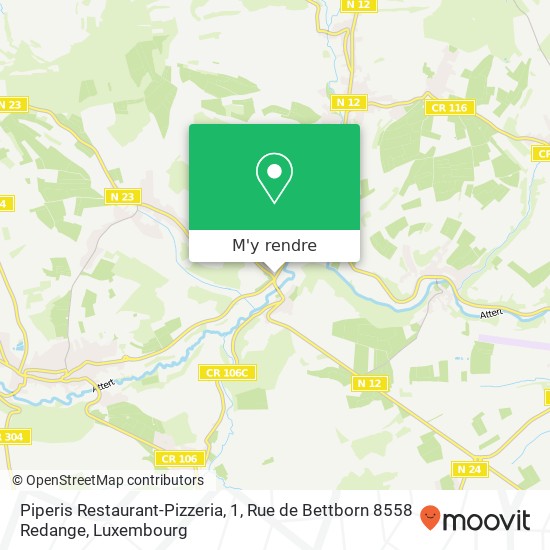 Piperis Restaurant-Pizzeria, 1, Rue de Bettborn 8558 Redange plan