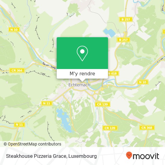 Steakhouse Pizzeria Grace, 6, Rue du Pont 6471 Echternach plan