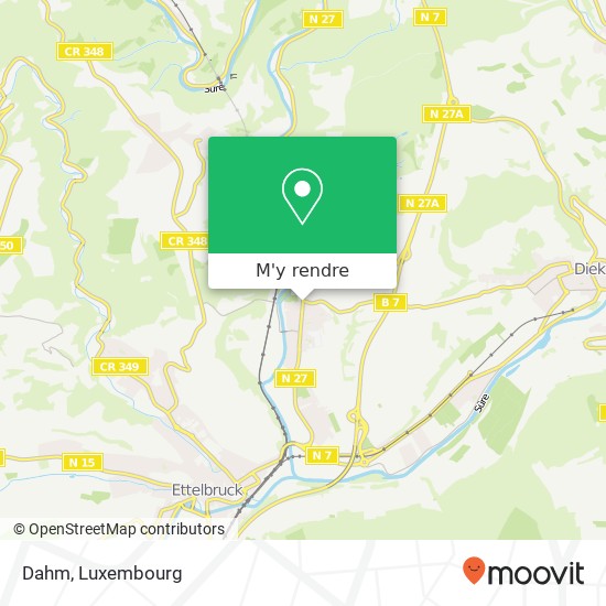 Dahm, 57, Porte des Ardennes 9145 Erpeldange plan