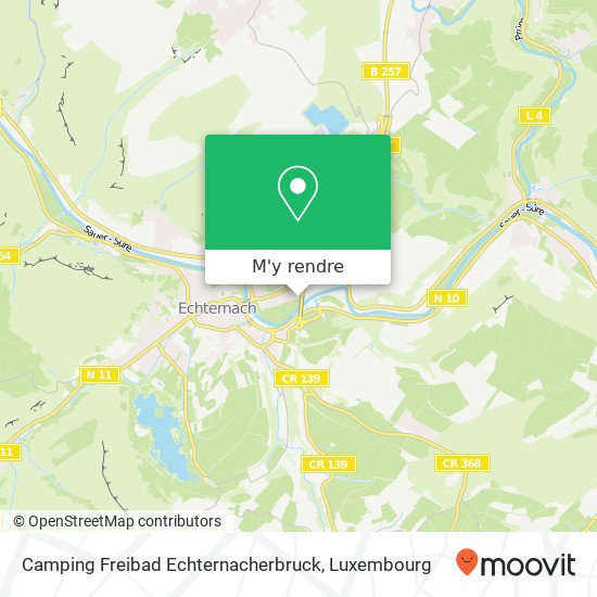 Camping Freibad Echternacherbruck plan
