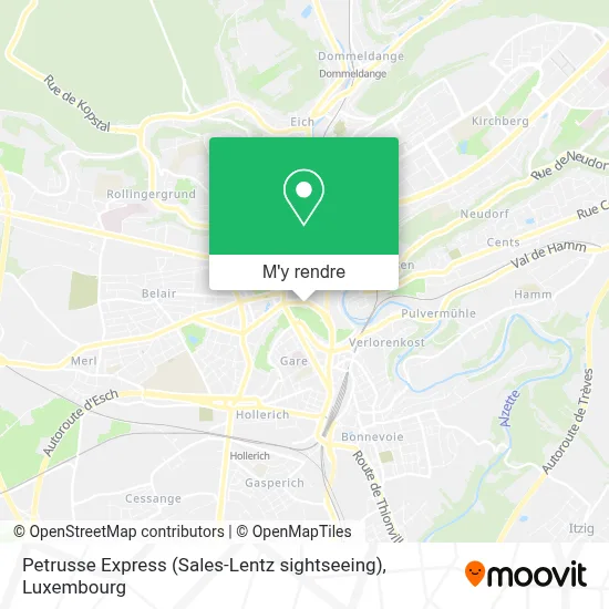 Petrusse Express (Sales-Lentz sightseeing) plan