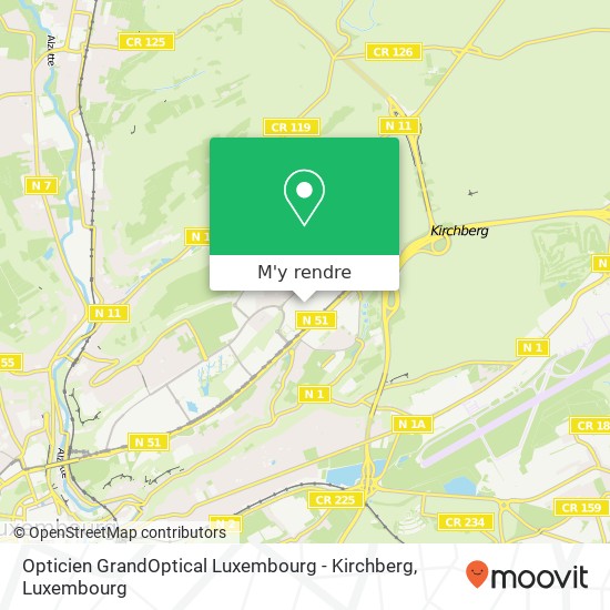 Opticien GrandOptical Luxembourg - Kirchberg plan