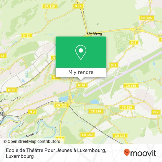 Ecole de Théâtre Pour Jeunes à Luxembourg plan