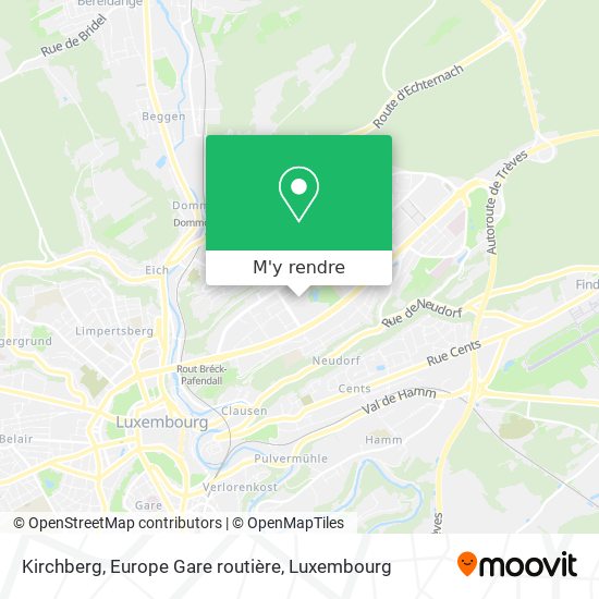 Kirchberg, Europe Gare routière plan