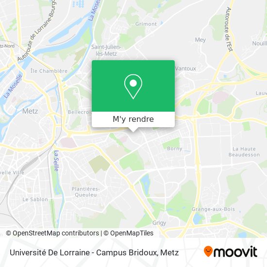Université De Lorraine - Campus Bridoux plan